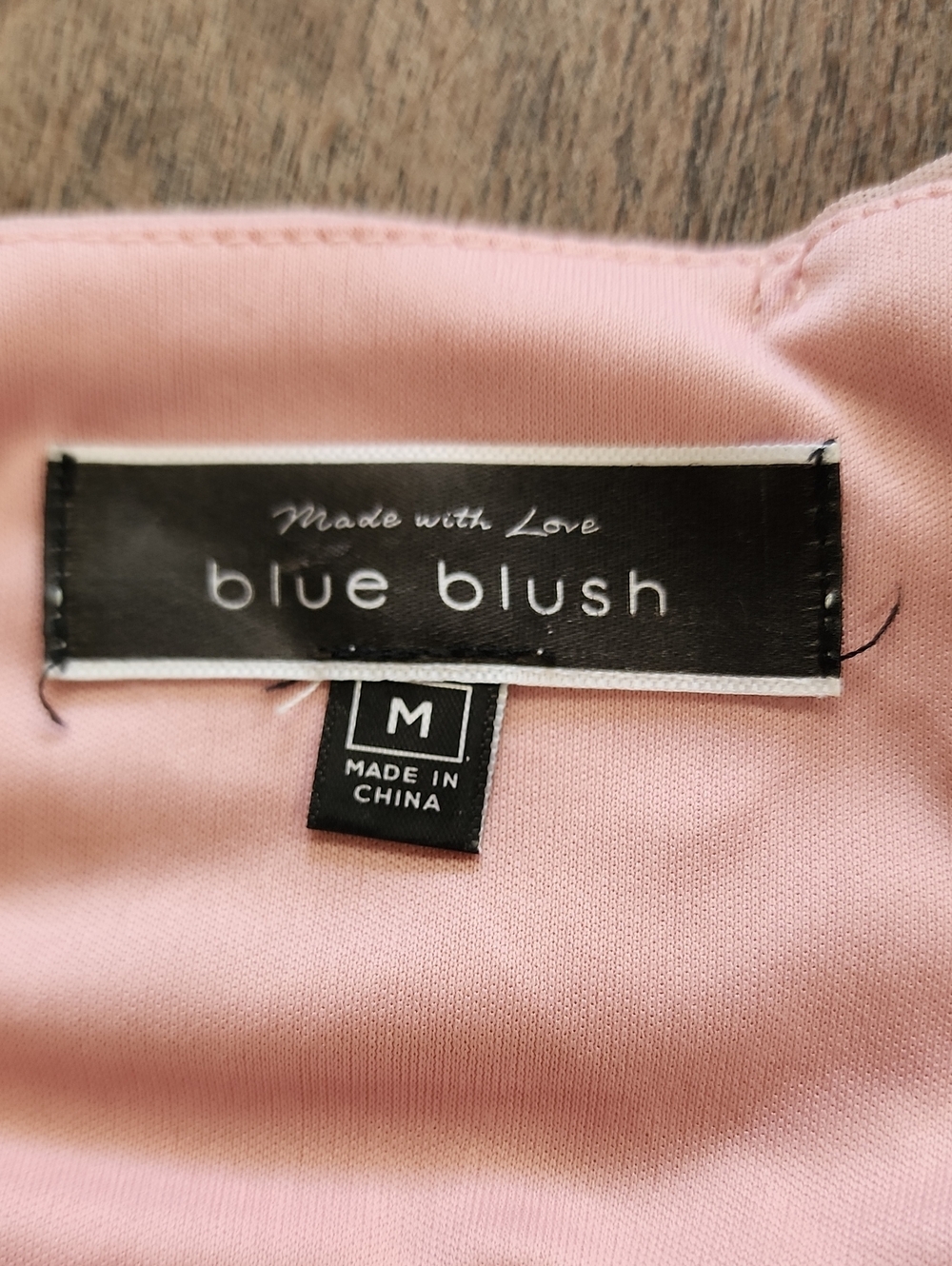 Blue Blush Pink Ruched Tie Shoulder Mini Dress Size Medium - Picture 5 of 11